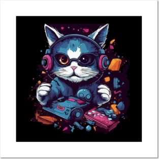 Gamer Cat Posters and Art